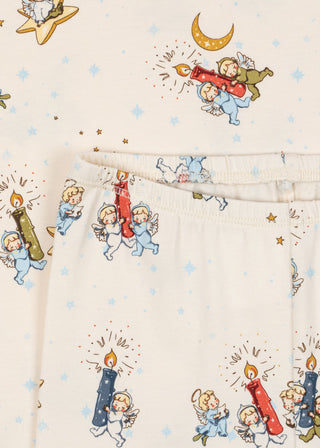 Lucia Cherub Candle Holiday Pajama Set
