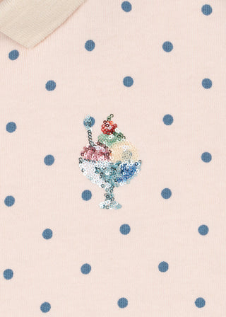 Gelato Sequined Dotty Polo Set
