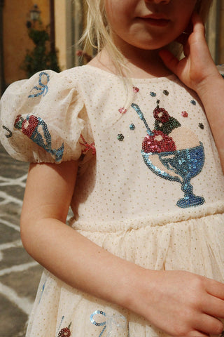 Gelato Sequined Yvonne Puff Dress
