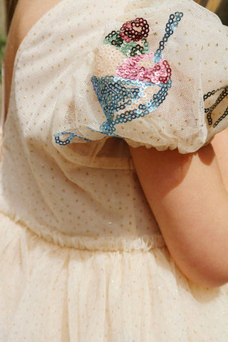 Gelato Sequined Yvonne Puff Dress
