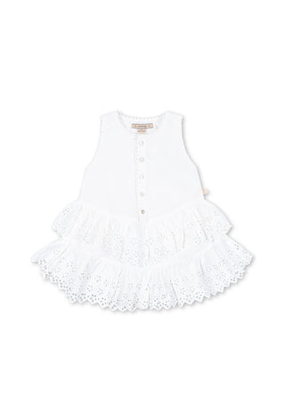 Evelina Eyelet Tiered Dress
