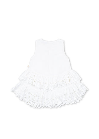 Evelina Eyelet Tiered Dress

