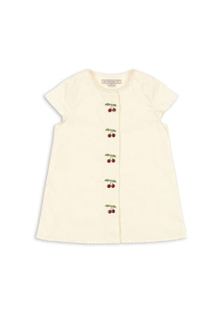 Evia Cherry Button Dress
