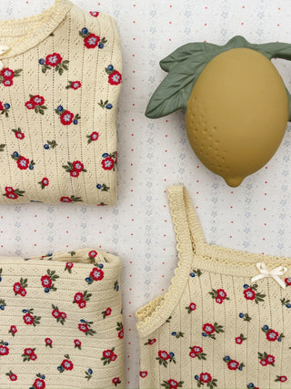 Carmona Pointelle Mini Flower Baby Set
