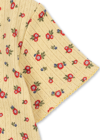 Carmona Pointelle Mini Flower Tee
