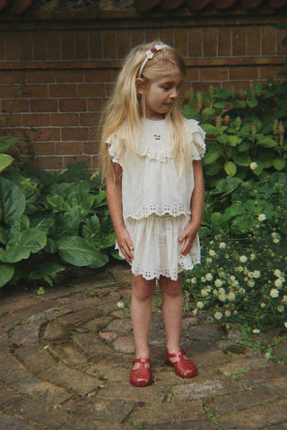 Cherry Eyelet Posey Skirt
