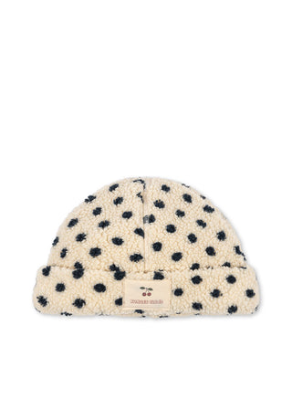 Polka Dot Sherpa Teddy Hat
