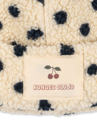 Polka Dot Sherpa Teddy Hat
