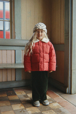 Polka Dot Sherpa Teddy Hat
