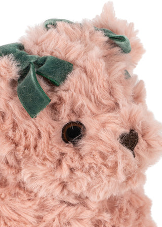 Dusty Pink Teddy Footie Slippers
