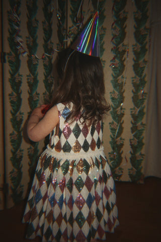 Yvonne Harlequin Sequin Dress
