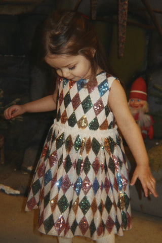 Yvonne Harlequin Sequin Dress

