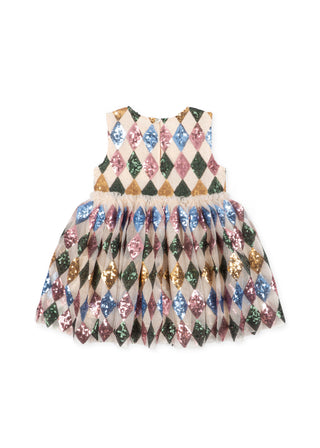 Yvonne Harlequin Sequin Dress
