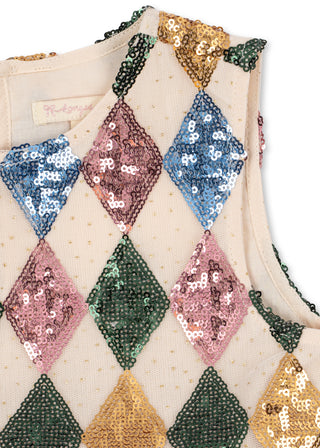 Yvonne Harlequin Sequin Dress
