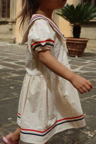 Allie Sailor Dress in Eggnog
